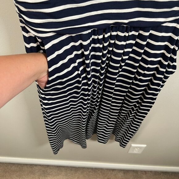 Boden Amelie Jersey Dress Size 6 Navy Blue Stripes Preppy Twee Work Teacher - Picture 9 of 10